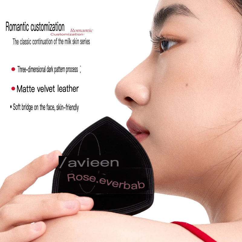 Velvet Cushion Powder Puff for Foundation | 2-Pack Misty Rose Makeup Powder Puff QXL