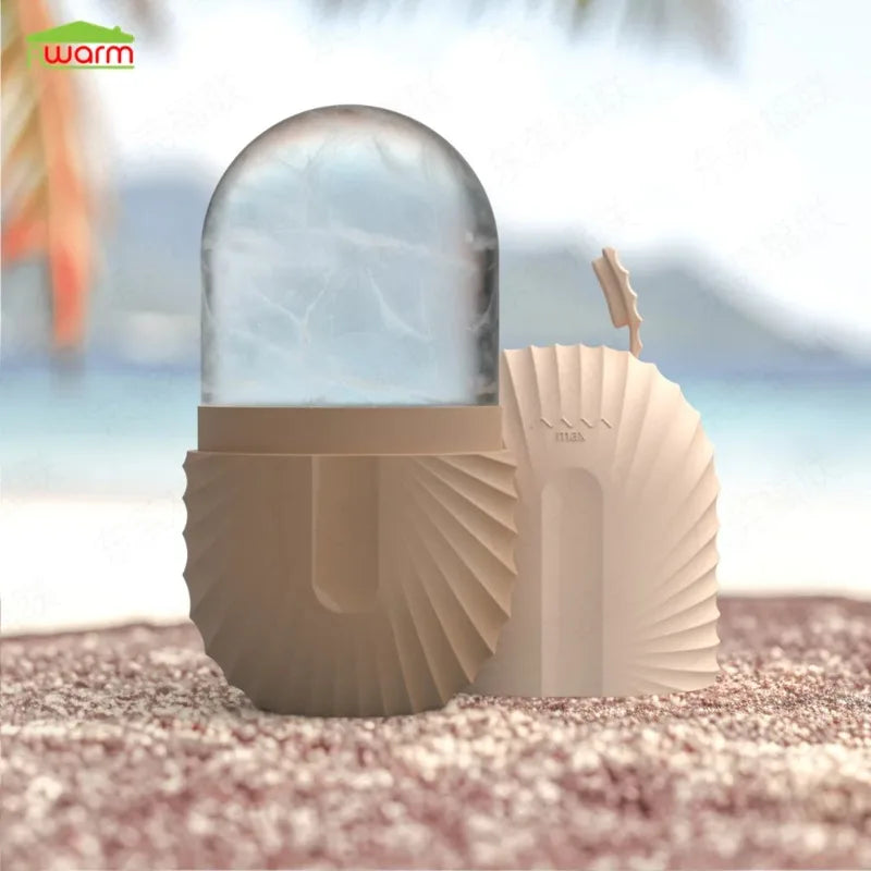Ice Roller Facial Massage Mold | Shell Pattern Ice Grid Facial Ice Massage Mold QXL