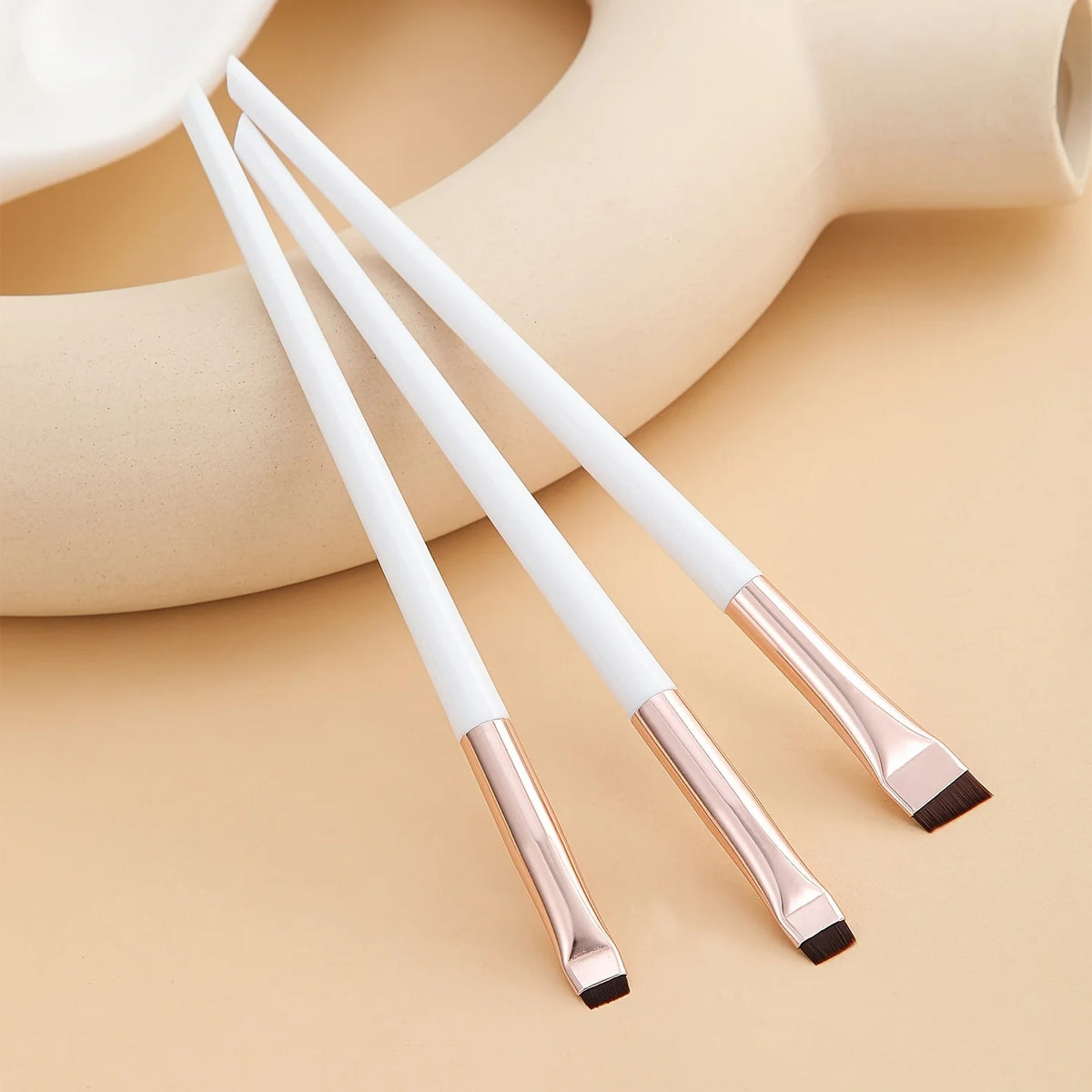 3-Piece Ultra-Thin Angled Eyebrow & Eyeliner Brush Set Eyebrow Brush Set QXL