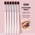 KOSSHOW 6-Pc Eyeshadow Brush Set | Soft Nylon Eye Makeup Brushes Eyeshadow Brush Set QXL WHITE