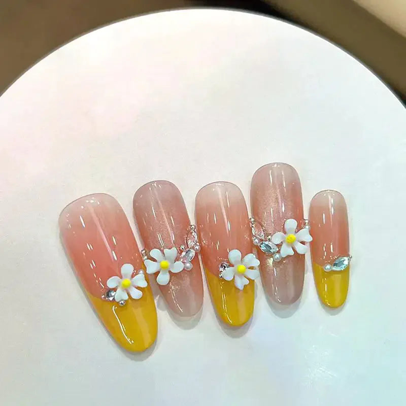 50-Pack 3D Resin Flower Nail Charms | Summer Floral Nail Art 3D Nail Charms QXL