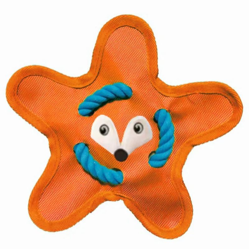 Interactive Squeaky Dog Fetch Flying Disc | Soft Fleece Pet Toy Dog Fetch Toy QXL Orange