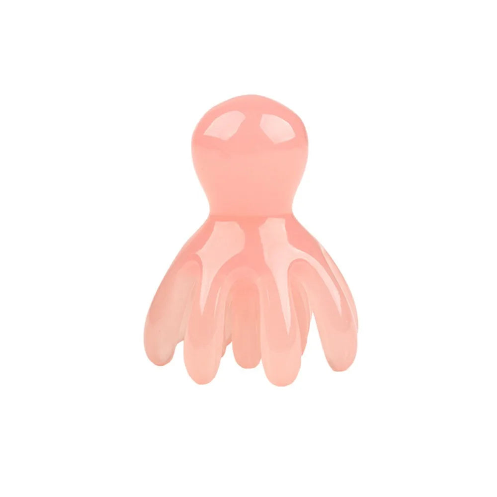 14-Tentacle Octopus Scalp Massager Comb | Resin Head Massager Scalp Massager Comb QXL Pink