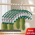 10-Clip Stainless Steel Sock & Clothes Drying Rack | Windproof Clothes Drying Rack QXL A1