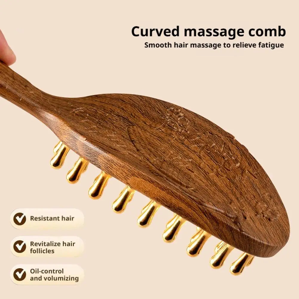 39-Tooth Long-Handle Scalp Massage Comb | Acupoint Stimulator Scalp Massage Comb QXL