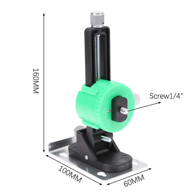 Laser Level Wall Mount Bracket – 1/4" Thread Universal Holder Laser Level Bracket QXL
