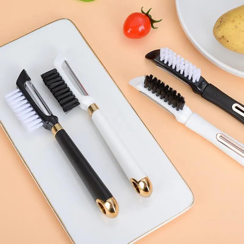 2-in-1 Vegetable Scrubber Brush & Peeler | Kitchen Tool Vegetable Scrubber Peeler QXL