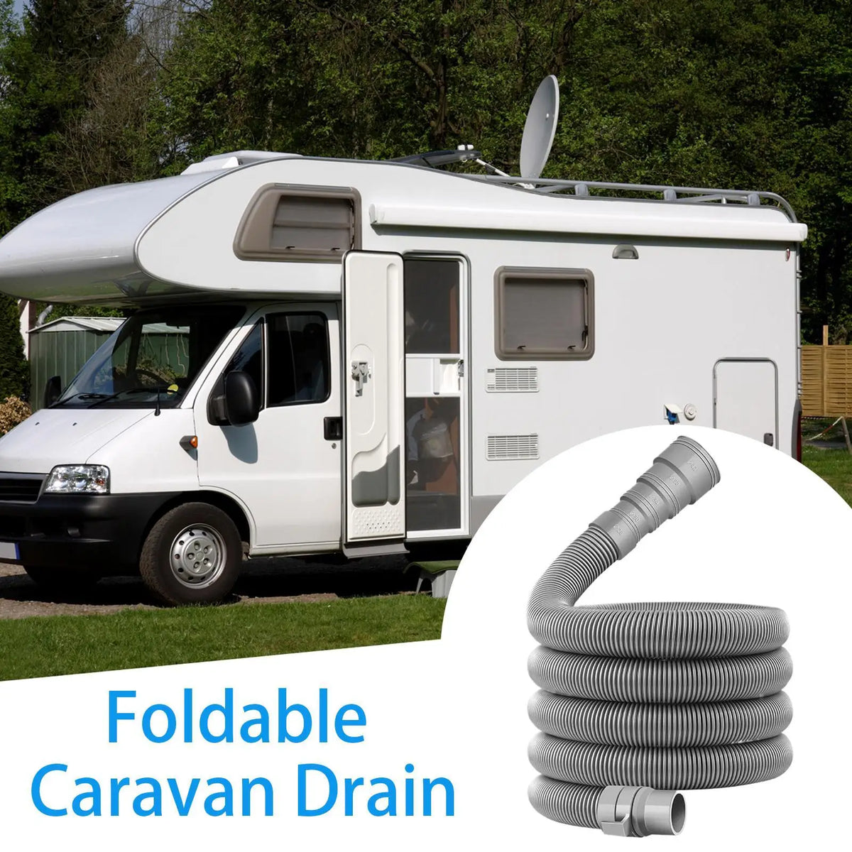 Foldable RV Sewer Hose Kit 2–10m | Leakproof Caravan Drain RV Sewer Hose QXL