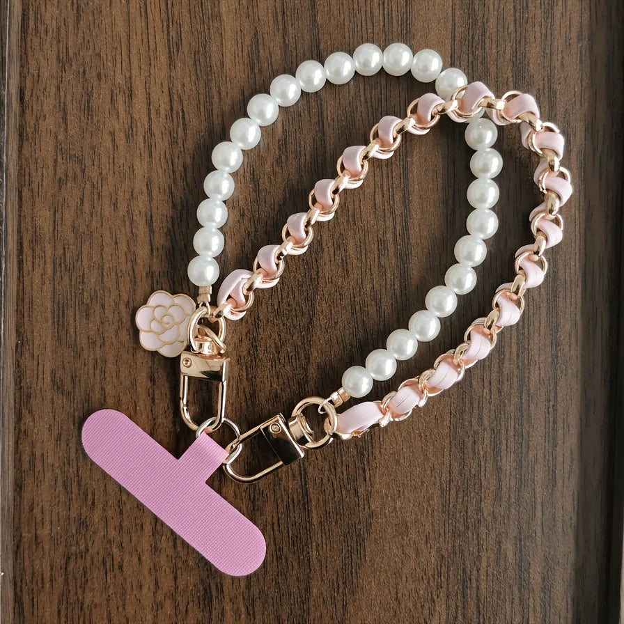 Pearl Beaded Phone Wrist Strap | Elegant Women's Lanyard Phone Wrist Strap QXL