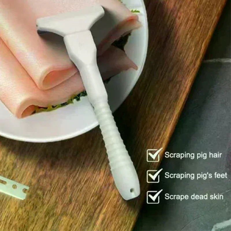 Pig Skin Scraping Knife | Hair, Hoof & Grease Removal Tool Butchery Scraping Knife QXL