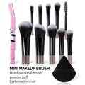 KOSSHOW 12-Pc Makeup Brush Set | Foundation, Eyeshadow & Blush Makeup Brush Set QXL black