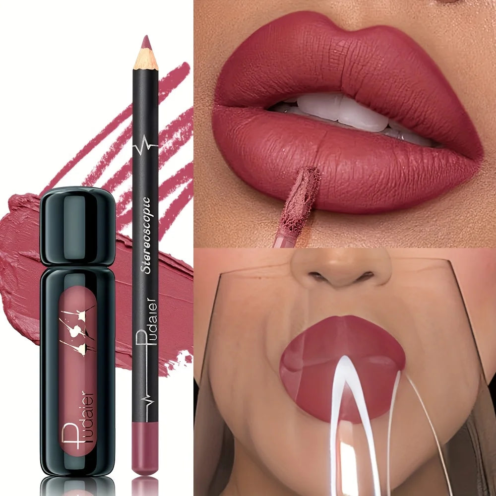 Waterproof Long-Lasting Lip Liner Set | 2-Pc Combo Lip Liner Set QXL