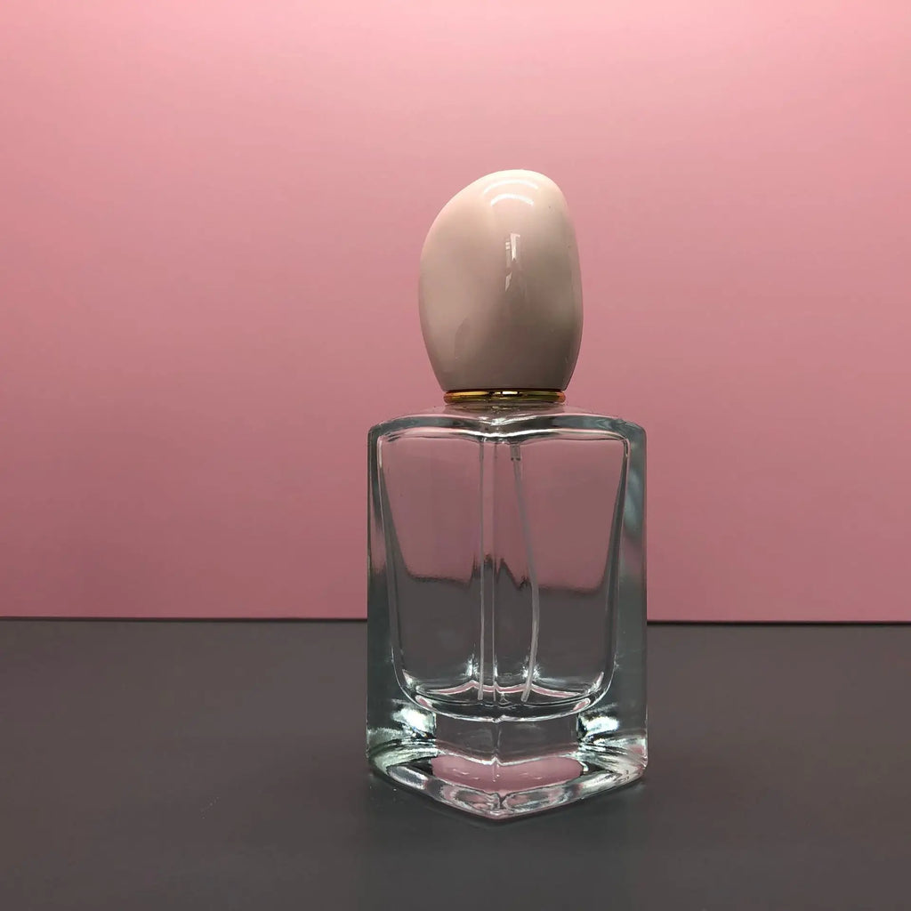 50ml Square Glass Perfume Spray Bottle | Refillable Atomiser Perfume Spray Bottle QXL Pink 50ml Glass