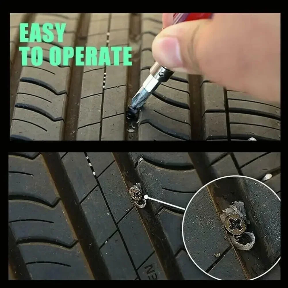 Tubeless Tire Repair Rubber Nails | Car & Motorcycle Puncture Kit Tire Repair Kit QXL