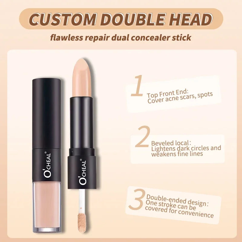 OCHEAL Double-End Waterproof Concealer Stick | Oil-Control Dual Concealer Stick QXL