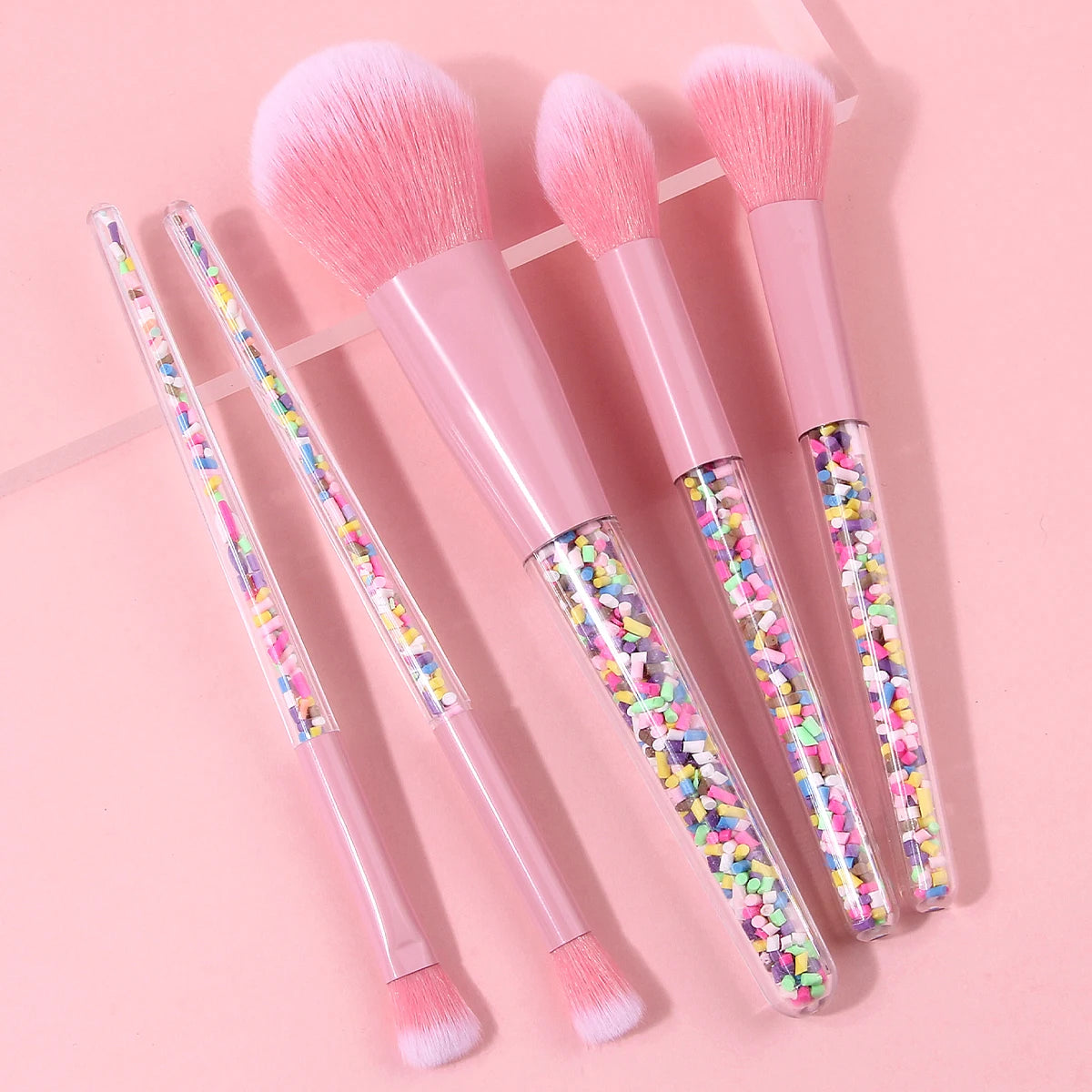KOSSHOW Pink Makeup Brush Set with Storage Container Makeup Brush Set QXL