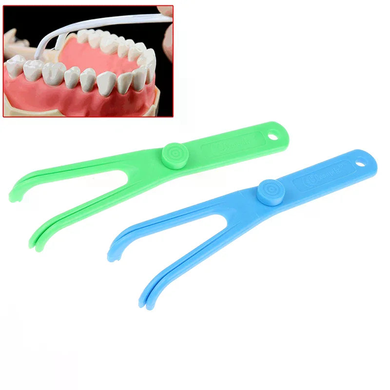 Reusable Dental Floss Holder | Ergonomic ABS Floss Pick Handle Dental Floss Holder QXL