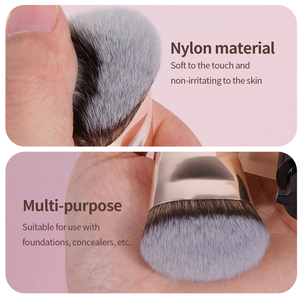 MAANGE Contoured Angle Foundation Brush | Liquid & Cream Foundation Makeup Brush QXL