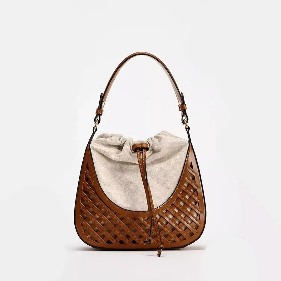 Elegant Classic Leather Women's Handbag | Luxury Fashion Tote Women's Handbag QXL