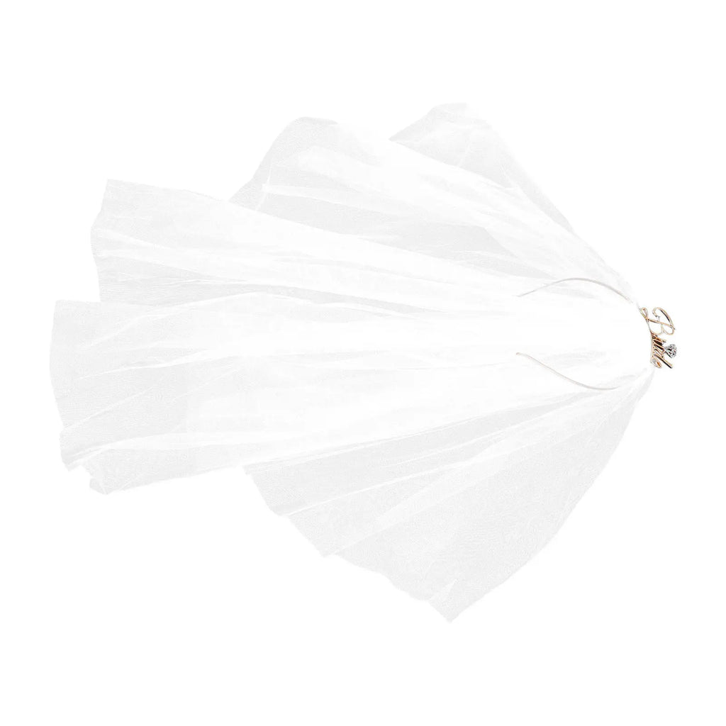 Bride Headband with Veil | Elegant Bridal Headdress Bridal Headband Veil QXL