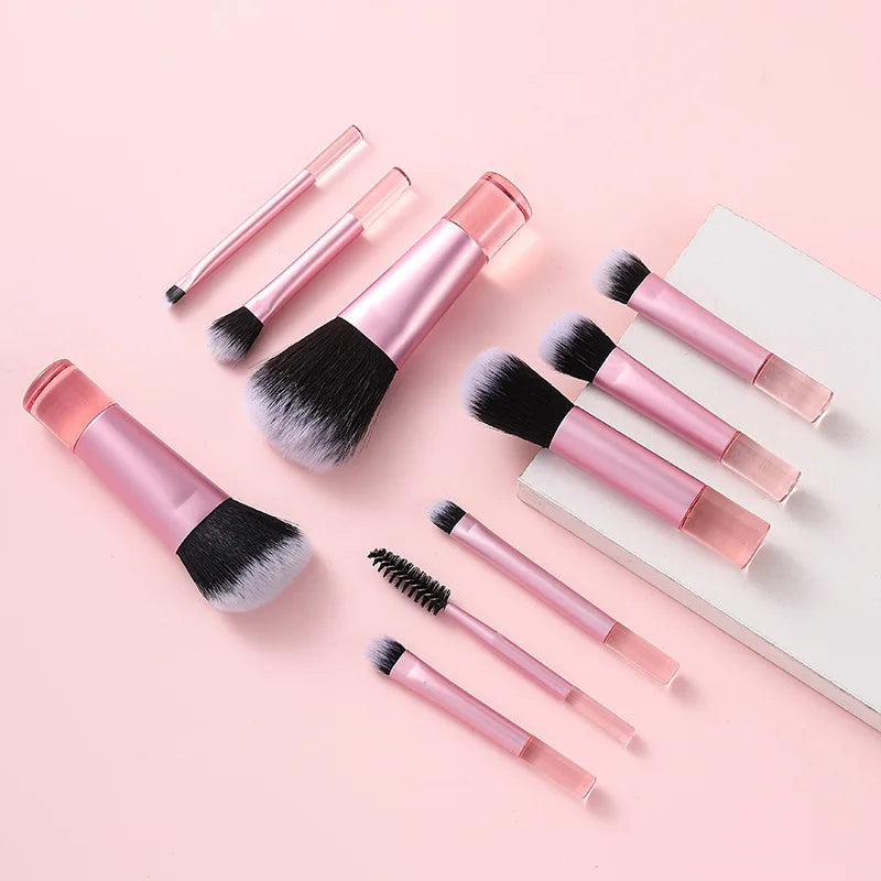 10-Piece Mini Makeup Brush Set | Soft Fluffy Blending Brushes Makeup Brush Set QXL
