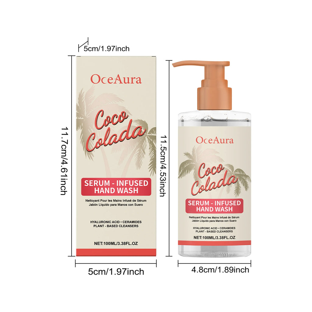 OceAura Coconut Hand Wash | Moisturizing Liquid Soap 100ml Liquid Hand Wash QXL 1PCS