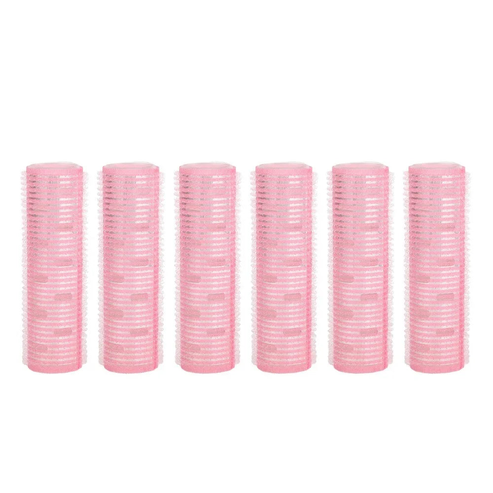 6-Pack Self-Adhesive PP Hair Rollers | No-Heat Curling Set Hair Rollers Set QXL 1
