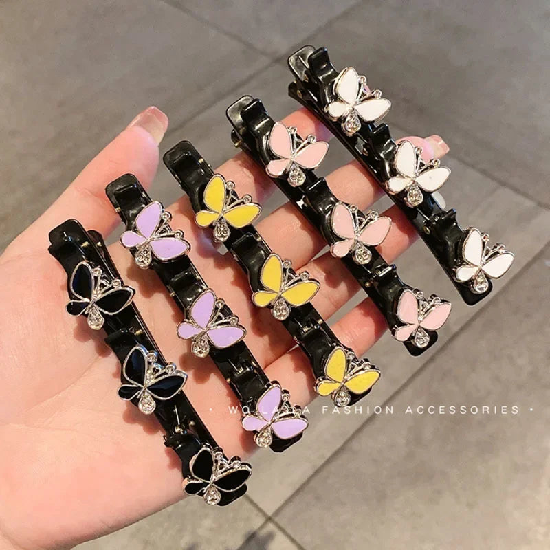 Duckbill Hair Clip | Braided Flower Bangs & Side Clip Hair Clip QXL