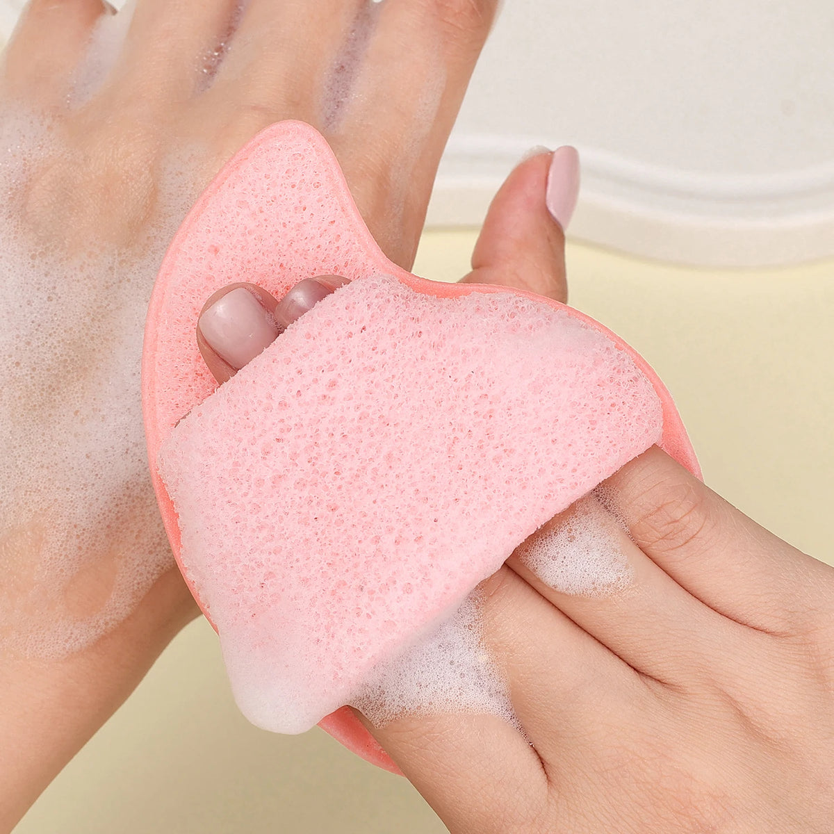 Exfoliating Face Wash Sponge Puff | Cleansing & Makeup Remover Facial Cleansing Sponge QXL
