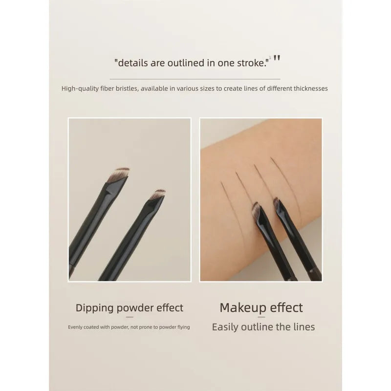 Angled Scythe Eyeliner Brush | Lower Lash Line & Brow Eyeliner Makeup Brush QXL