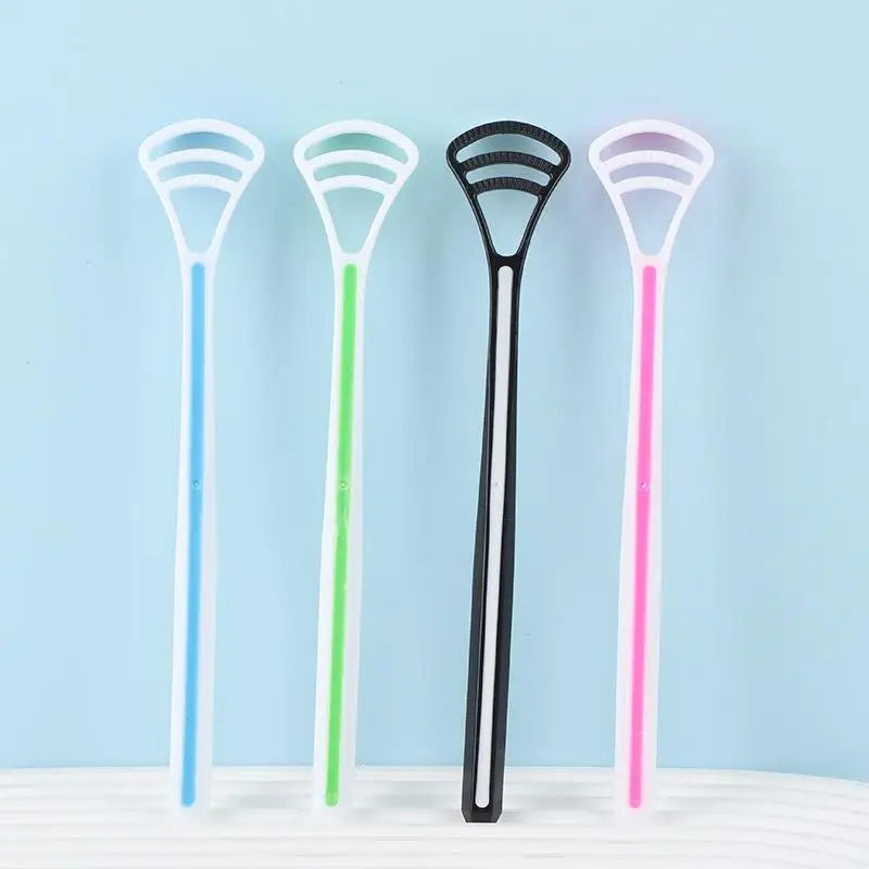 Silicone Tongue Scraper | Double-Sided Ergonomic Oral Care Tool Tongue Scraper QXL