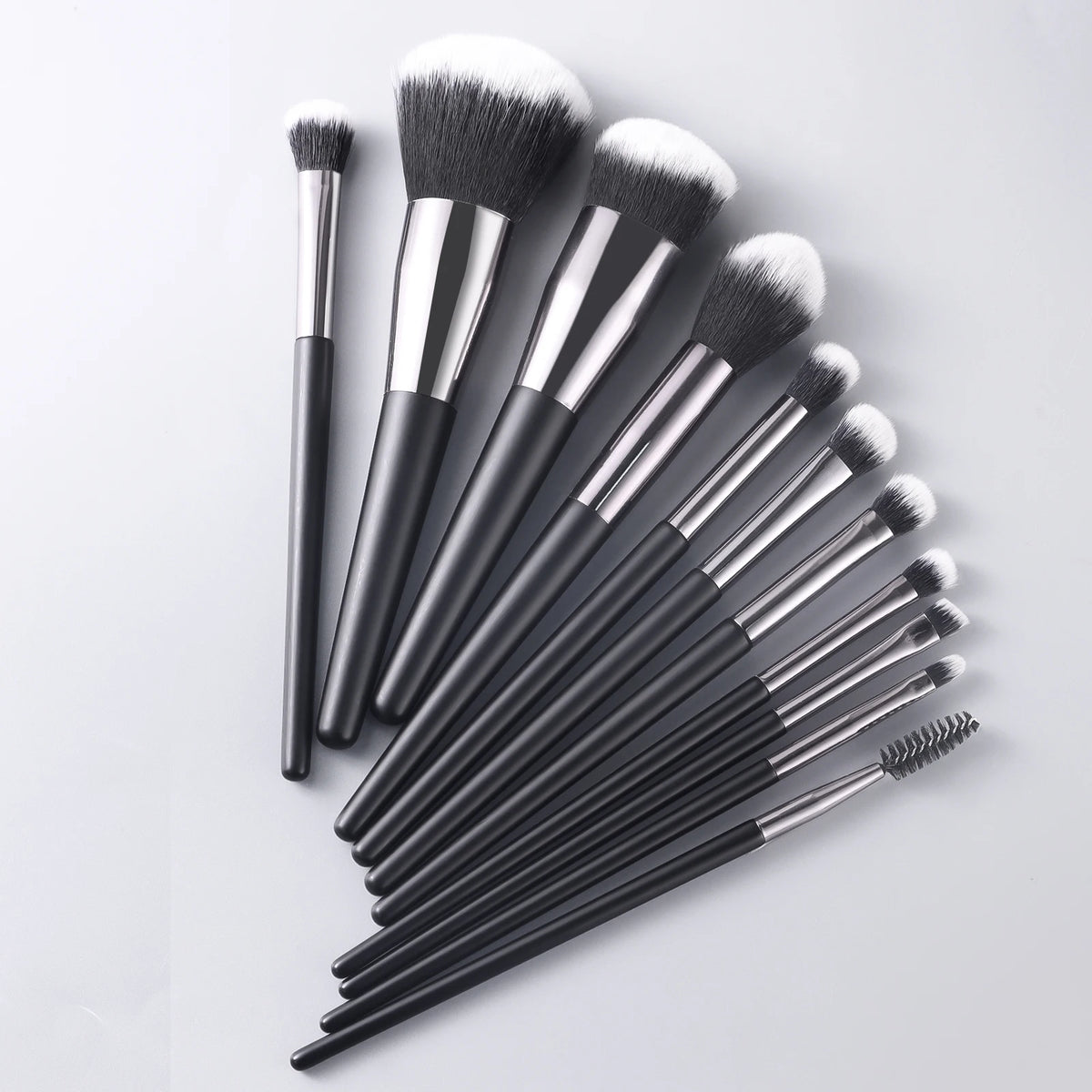 Ronshadow 11-Pc Makeup Brush Set | Soft Dual-Color Nylon Hair Makeup Brush Set QXL