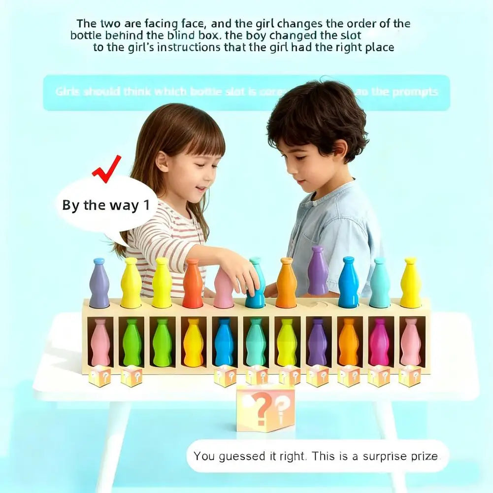 Wooden Bottle Guessing Game | Reusable Memory Puzzle Toy Memory Puzzle Toy QXL