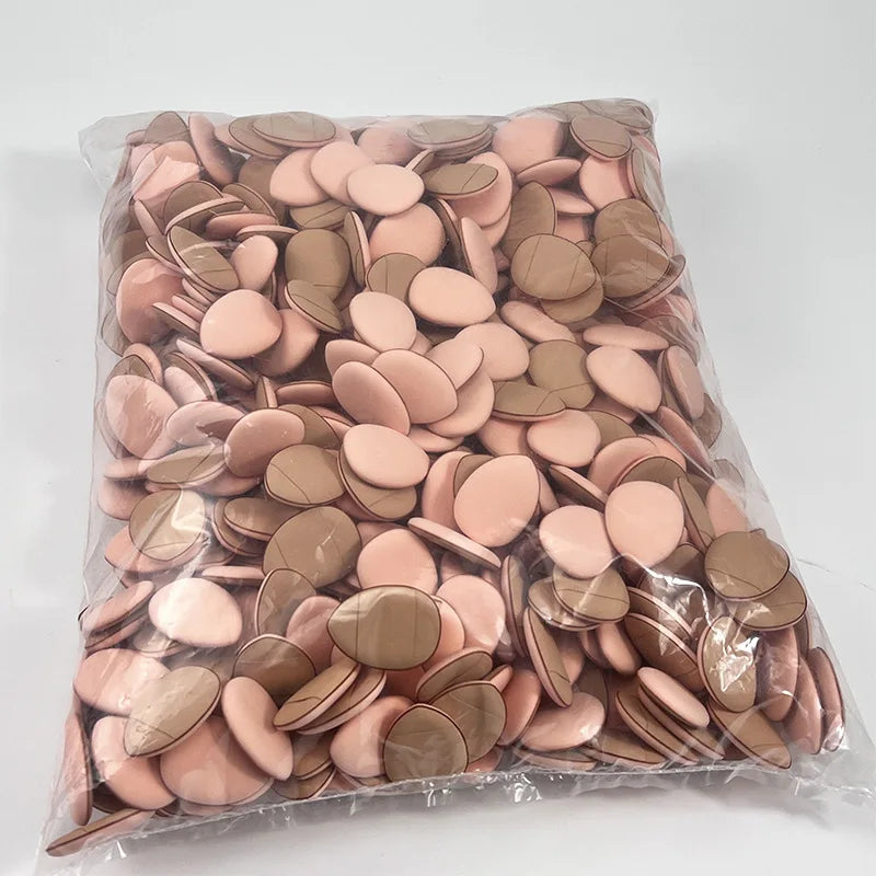 100-Pack Mini Finger Puff Sponges | Foundation & BB Cream Applicator Makeup Sponge Puffs QXL Brown 100Pcs