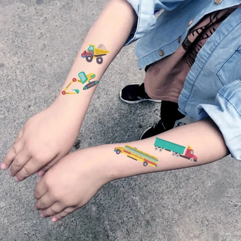 5-Pack Kids Waterproof Temporary Tattoo Stickers – Cars & Helicopters Temporary Tattoo Stickers QXL