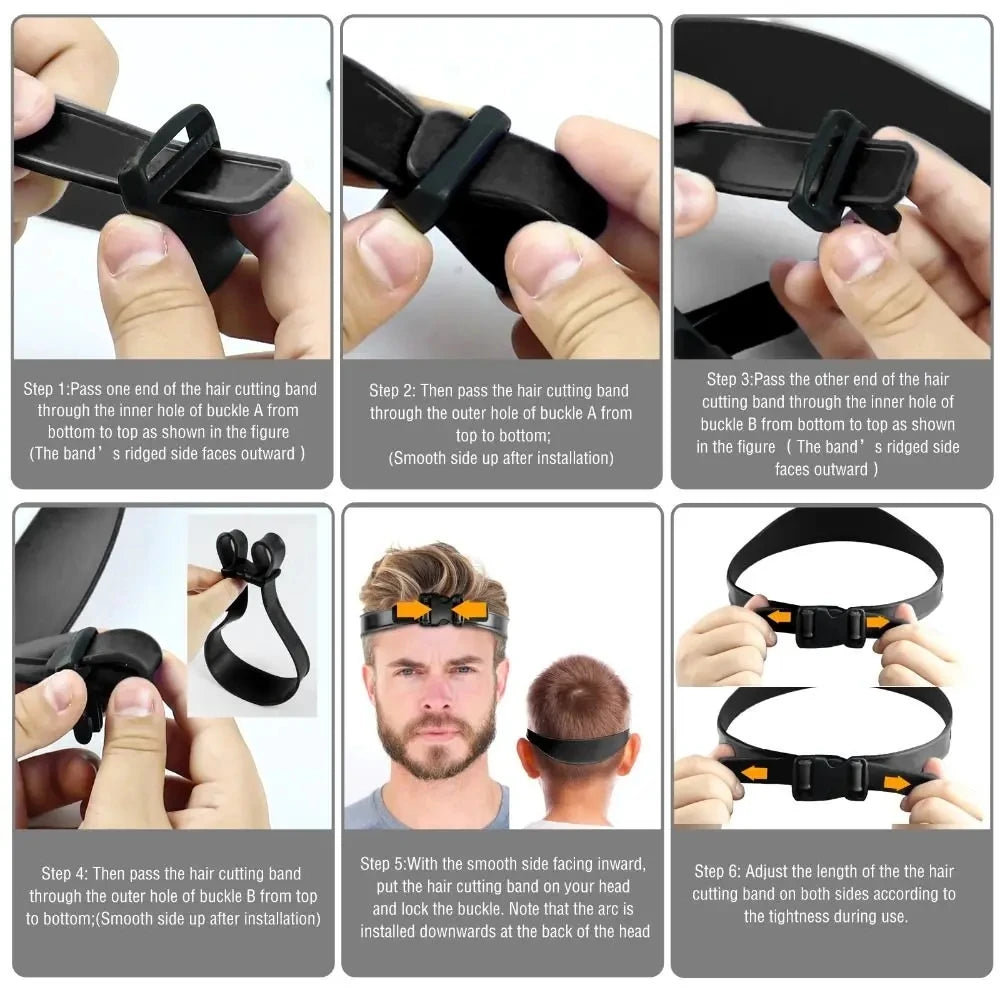 Adjustable Silicone Neckline Shaving Template & Hair Cutting Guide Hair Cutting Guide QXL