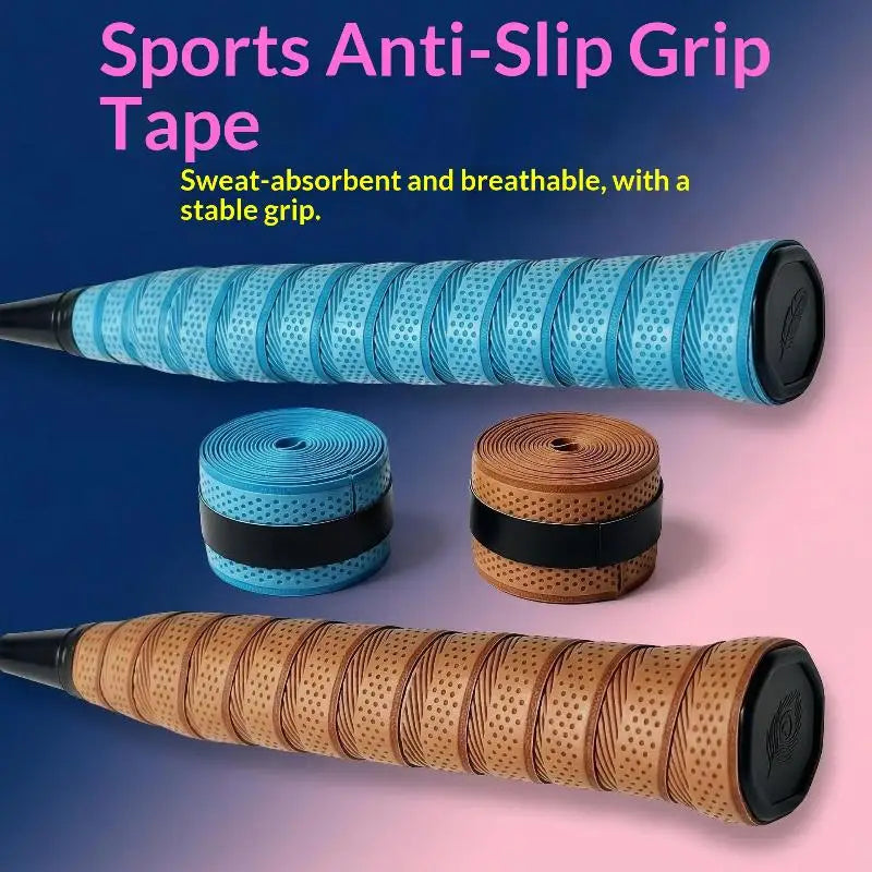 2-Pack PU Tennis & Badminton Racket Overgrip Tape | Sweat Absorb Racket Overgrip Tape QXL