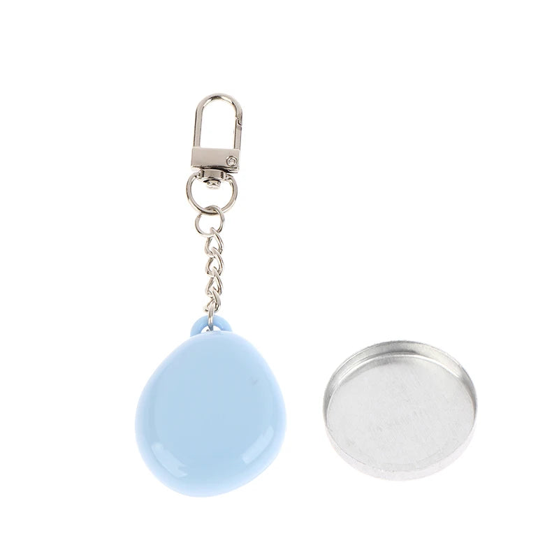 Keychain Refillable Makeup Compact | DIY Blush Case Refillable Makeup Compact QXL Blue Keychain