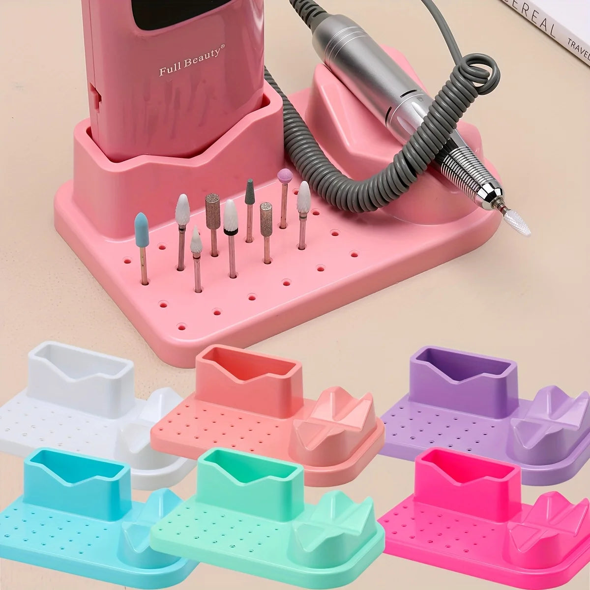 Nail Drill Bit Organizer Display Stand & Storage Box Nail Bit Organizer QXL