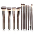 10-Piece Makeup Brush Set with Travel Case | Pro Cosmetic Kit Makeup Brush Set QXL 10pcs brush