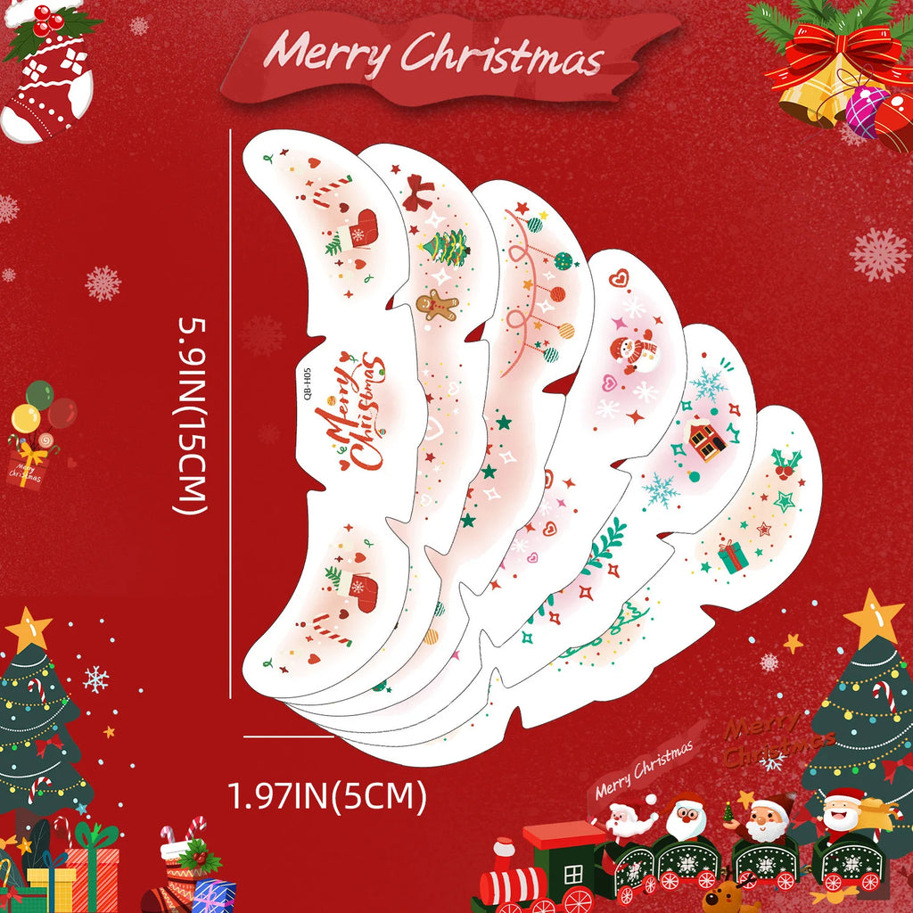 6-Pack Christmas Freckle Temporary Tattoo Stickers | Cute Girls Temporary Tattoo Stickers QXL