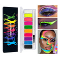 VERONNI 10-Color UV Glow Neon Face & Body Paint Palette Face & Body Paint QXL 01