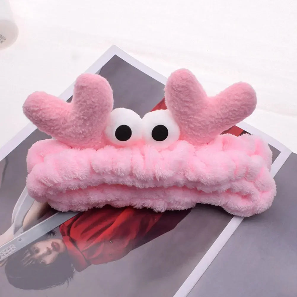 2-Pack Crab Face Wash Headbands | Non-Slip Fabric Hair Band Spa Hair Headband QXL