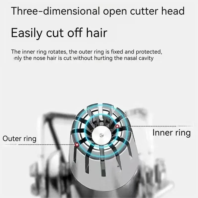 Manual Nose & Ear Hair Trimmer | Portable Stainless Steel Nose & Ear Trimmer QXL