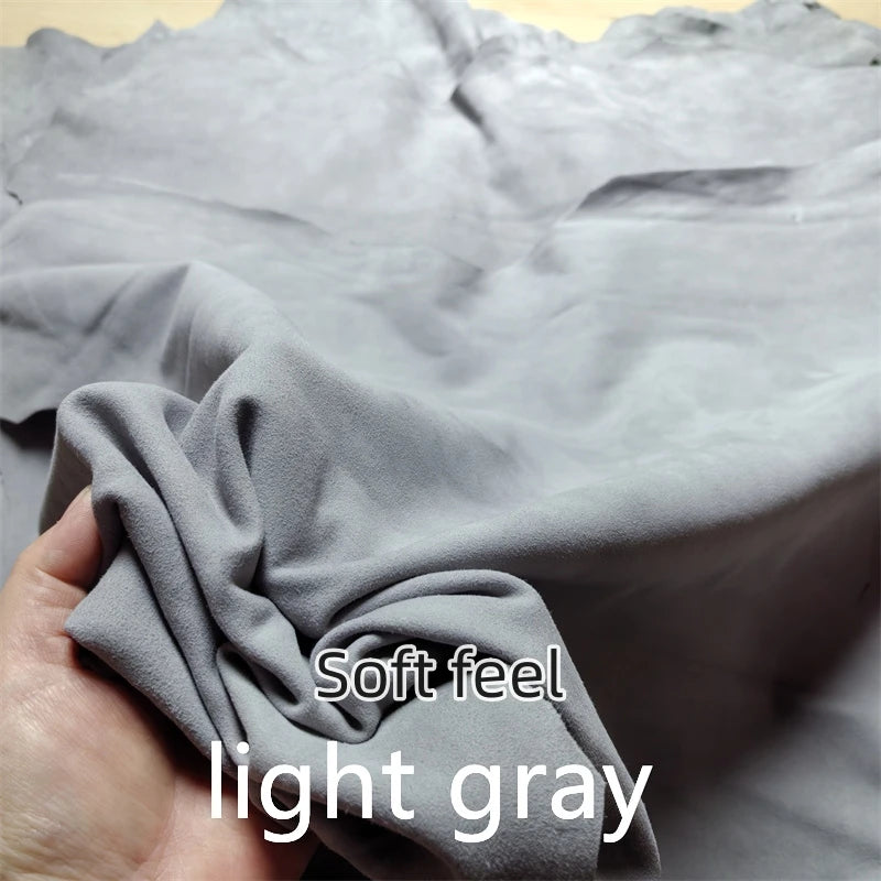 Grey Frosted Sheepskin Leather 0.7–1.0mm | DIY First Layer Hide Leather Crafting Fabric QXL