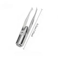LED Eyebrow Tweezers | Stainless Steel Slanted Tip with Light LED Eyebrow Tweezers QXL Silver