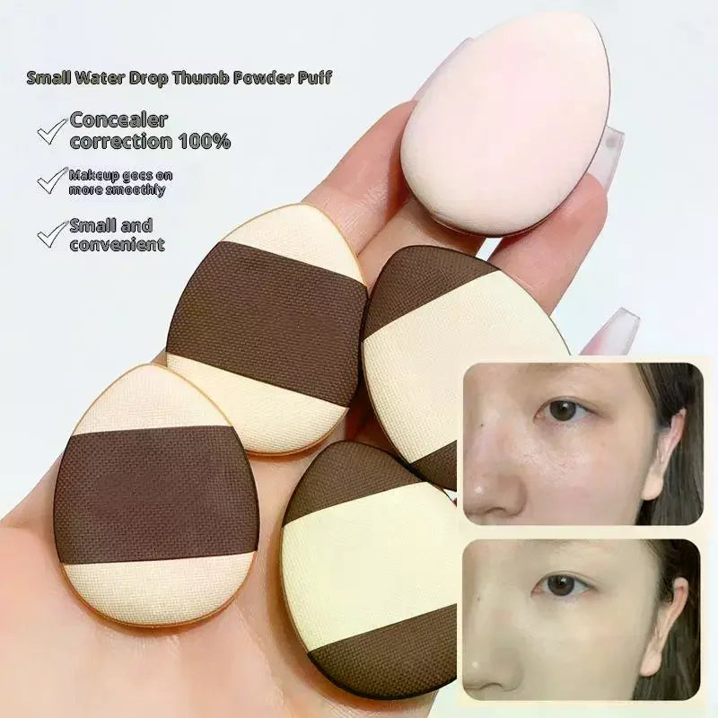 Mini Teardrop Finger Puff Sponge | Foundation & Concealer 5/10Pc Makeup Sponge Puff QXL