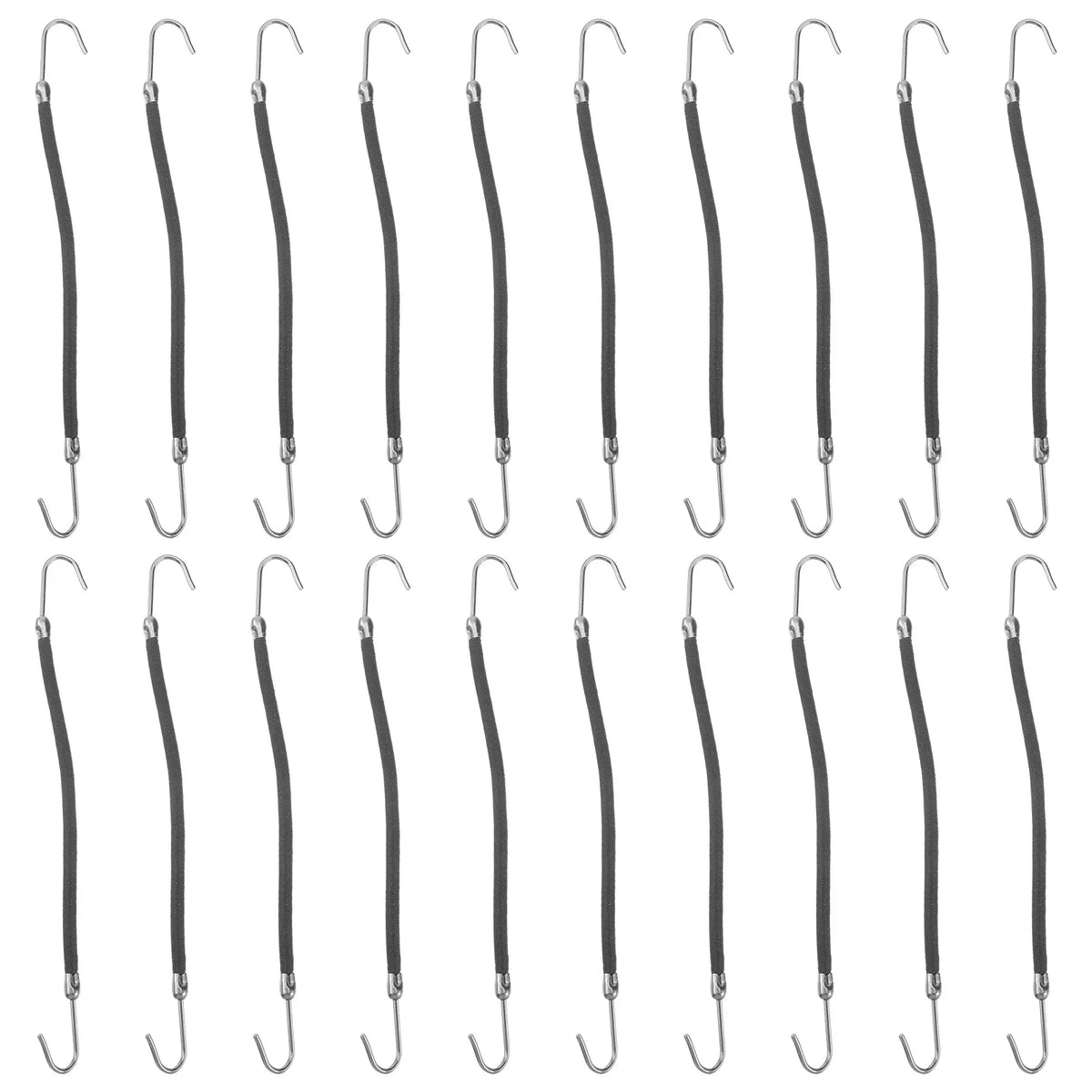 20-Pack Ponytail Bungee Bands & Hair Hooks for Thick Hair Hair Styling Bands QXL