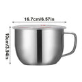 Kids Stainless Steel Soup Bowl with Anti-Scald Handle & Lid Kids Soup Bowl QXL L