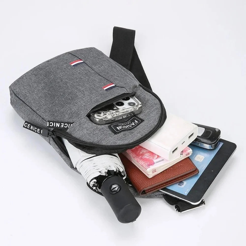 Men's Waterproof Canvas Fanny Pack | Crossbody Waist Bag Crossbody Waist Bag QXL